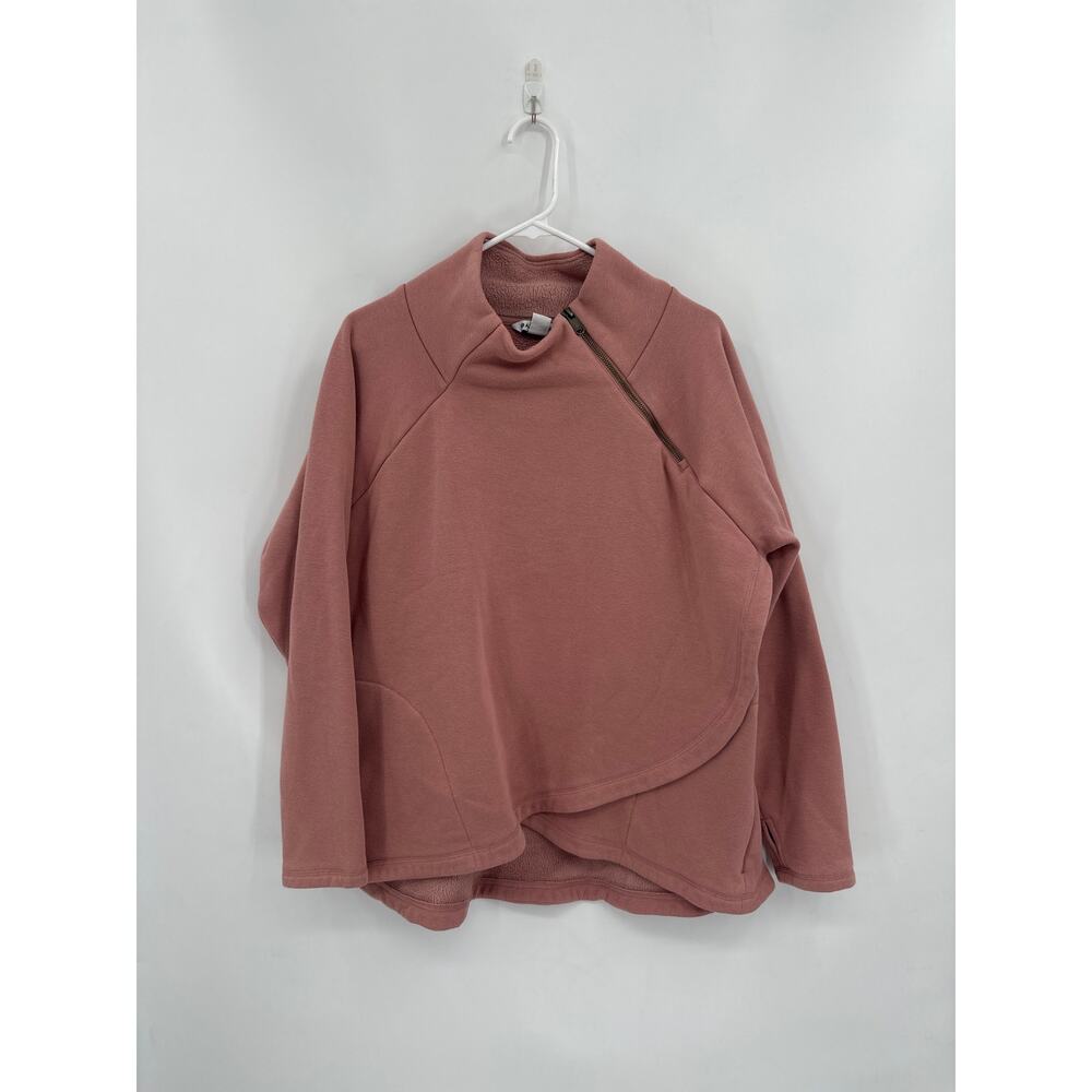 Athleta Cozy Karma Asymmetrical Pullover Dusty Pink Size 1X